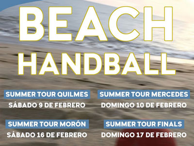 El flyer oficial de la presentación del circuito de verano de Beach Handball.
