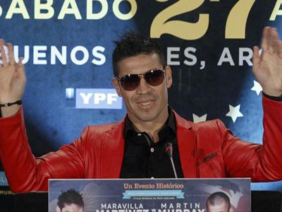 Boxeo: En el per pesaje, tanto Maravilla Martínez como Murray dieron dentro del límite esperado.