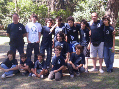 Una parte de los chicos que participan del torneo en Córdoba.