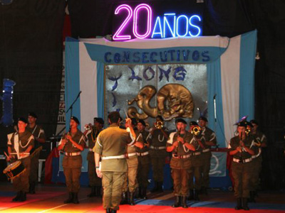 La apertura oficial contó con la presencia de la banda del VII Regimiento de Infantería de Arana.