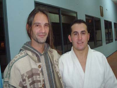 El profe Molinaro junto a Gurzi, uno de los clasificados.